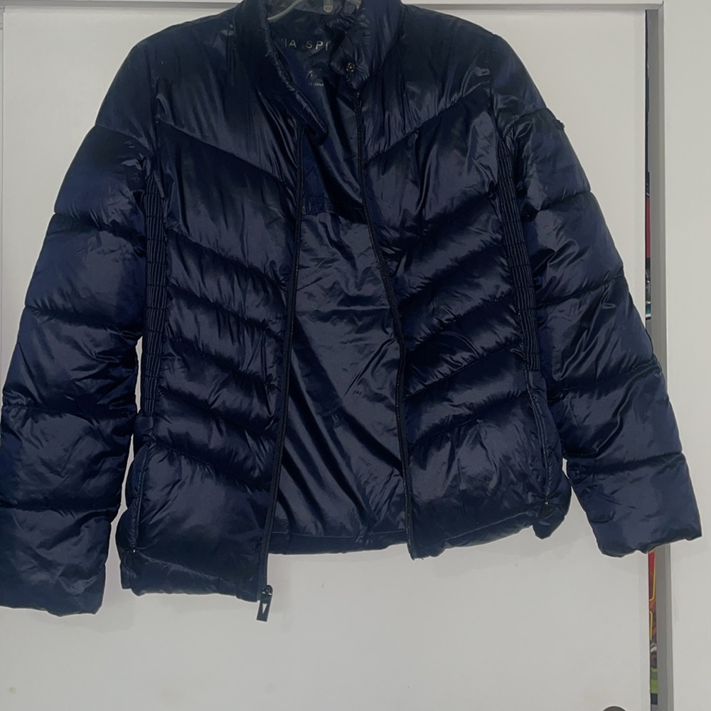 Navy Puffer jacket - Picture 2 of 9